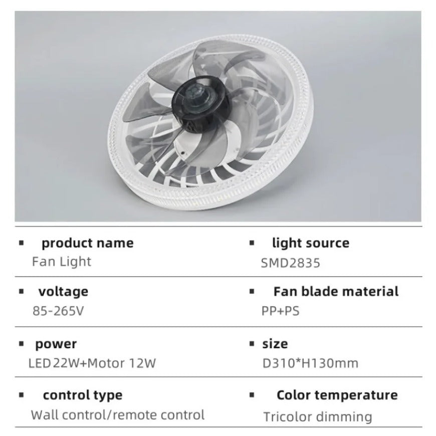 AIRLUME — Ventilador LED 2 em 1, instalado em 30 segundos sem obras nem eletricista