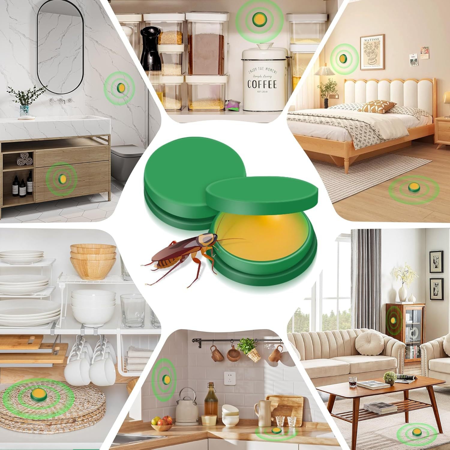 🚫🪳Combo de Iscas Biológicas para Baratas – Ação Rápida, Sem Odor, Não Tóxico, Seguro para Crianças e Animais de Estimação