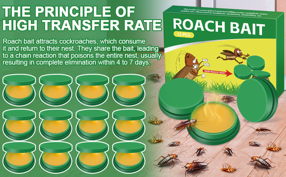 🚫🪳Combo de Iscas Biológicas para Baratas – Ação Rápida, Sem Odor, Não Tóxico, Seguro para Crianças e Animais de Estimação