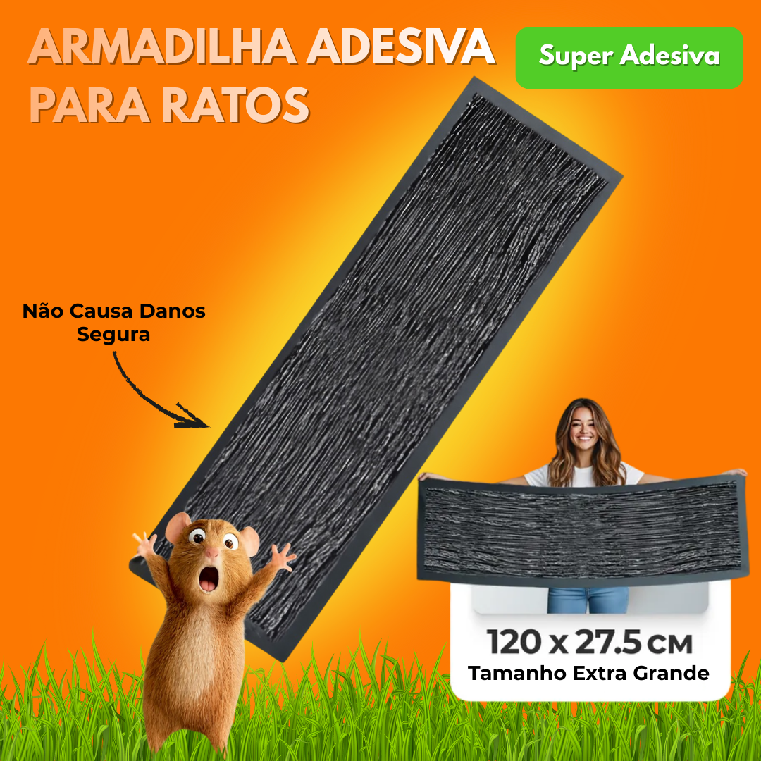 🐭Armadilhas Adesivas Profissionais – Extra Grandes para Capturar Mais Rápido (1,2 m × 27,5 cm)