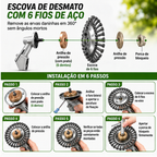 Disco de Arame de Aço para Roçadora — Corte 360° | Compatível Universal