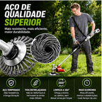 Disco de Arame de Aço para Roçadora — Corte 360° | Compatível Universal