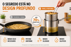 🇵🇹 Panela Fritadeira De 1.2L Em Aço Inoxidável 304 Alemão, Compatível Também Com Fogões De Infravermelhos
