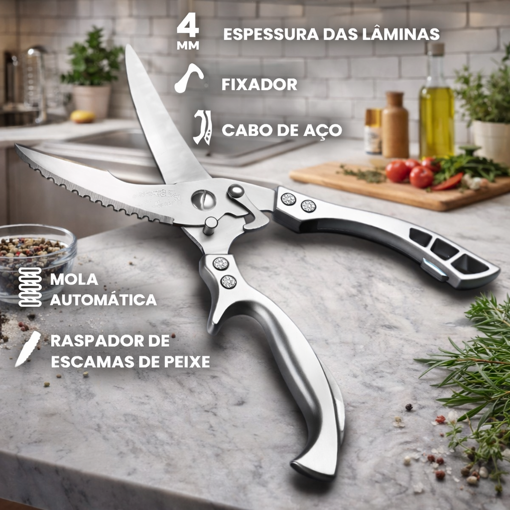 🇵🇹 Tesoura de aço premium importado da República Federal da Alemanha