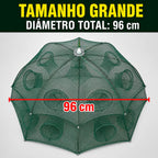 ✨Rede armadilha de pesca dobrável 96 cm | 16 entradas | Água doce