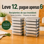 Leva 12, paga 6 | Recipientes de aço inoxidável 304, 2000 ml