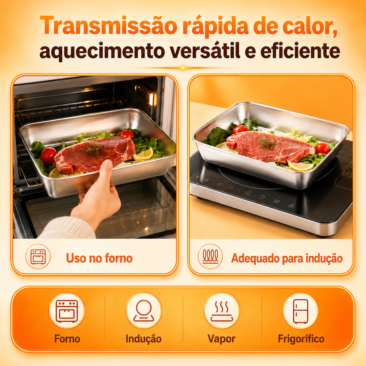 [SET 6 + 🎁 3 Grátis] A caixa de aço inoxidável 304 mantém os alimentos frescos até 1 mês