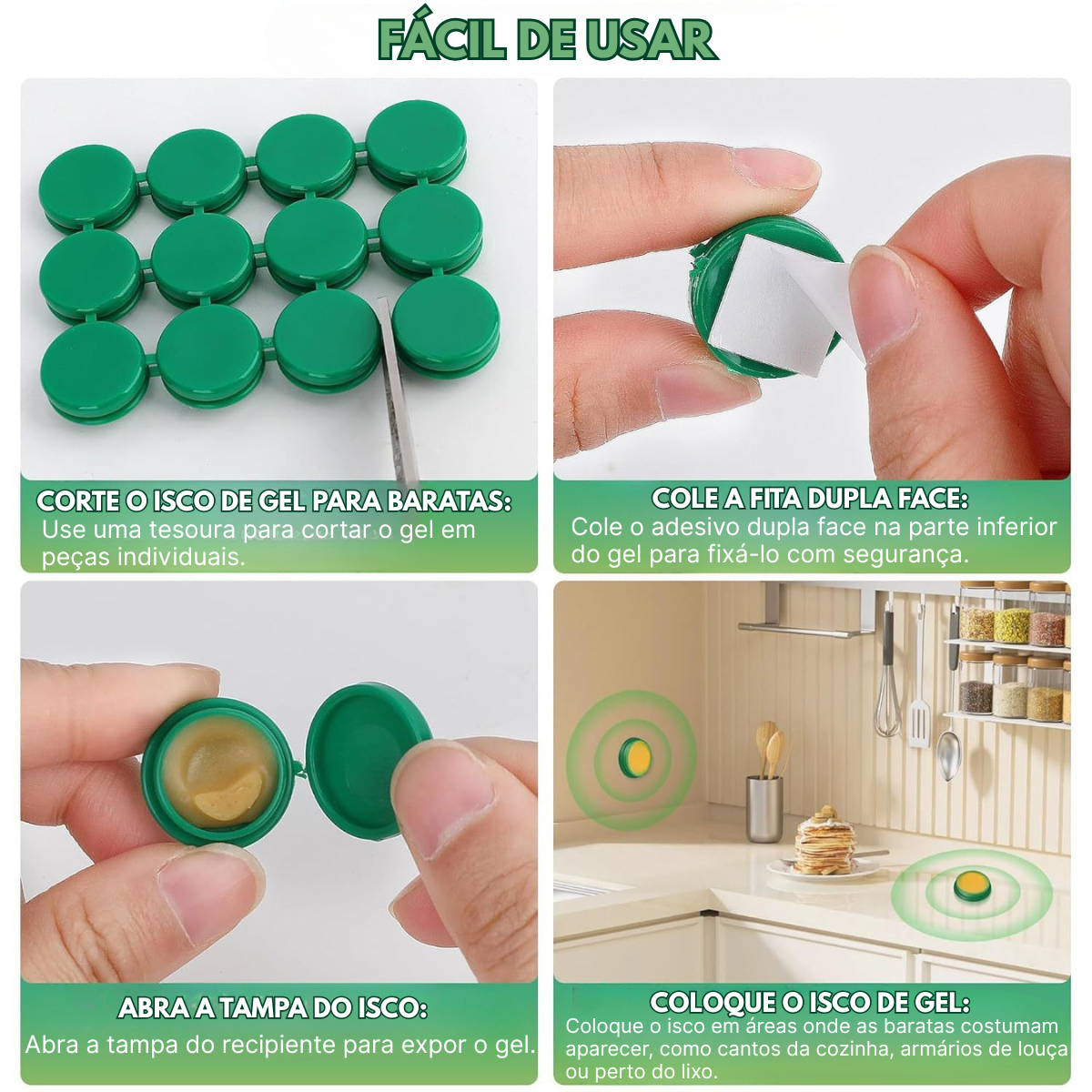 🚫🪳Combo de Iscas Biológicas para Baratas – Ação Rápida, Sem Odor, Não Tóxico, Seguro para Crianças e Animais de Estimação