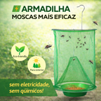 Armadilha de moscas e insetos em rede, eficiente, desmontável e prática