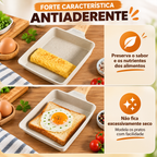 🍳 Frigideira de Pedra Multifunções | Antiaderente e compatível com todos os fogões: gás, elétrico, indução, entre outros...