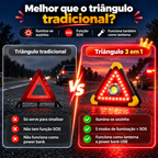 ⚡(SUPER OFERTA) Triângulo De Emergência Para Automóvel Com Luz LED Integrada