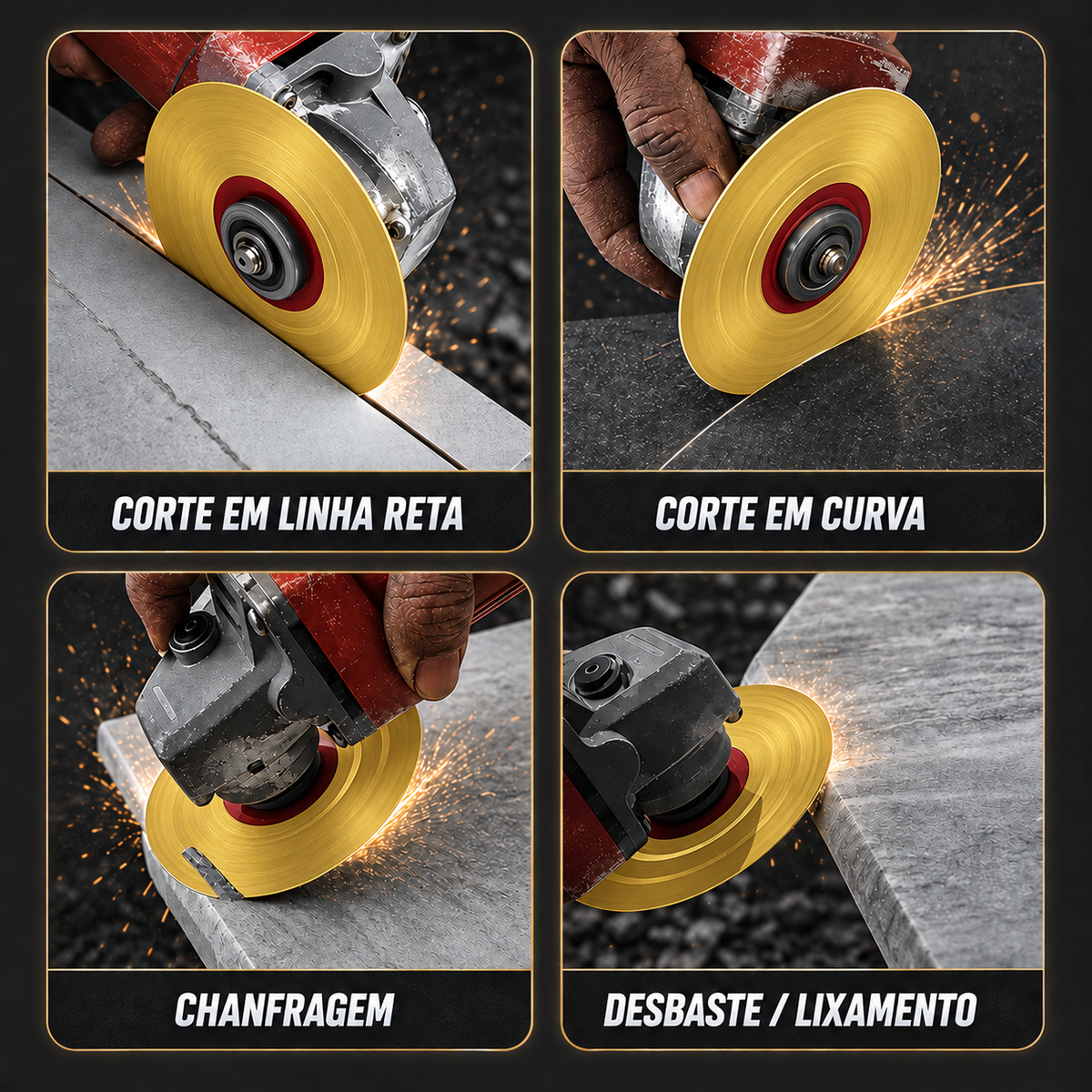 💎 Disco de corte e desbaste de diamante 2 em 1 multifuncional premium