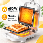 [🎁70% DE DESCONTO] Máquina de fazer sanduíches compacta e antiaderente, com uma potência de 650 W