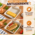 🍳 Frigideira de Pedra Multifunções | Antiaderente e compatível com todos os fogões: gás, elétrico, indução, entre outros...