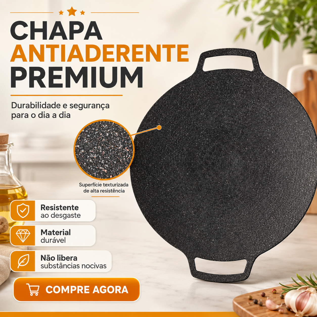 ⚡ Frigideira de pedra Maifan antiaderente de 6 camadas compatível com fogões de indução IH