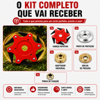 [🎁 4 acessórios incluídos] Cabeça de corte de 6 lâminas em aço manganês