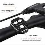 LUZ TRASEIRA PARA BICICLETA COM PISCAS SEM FIOS