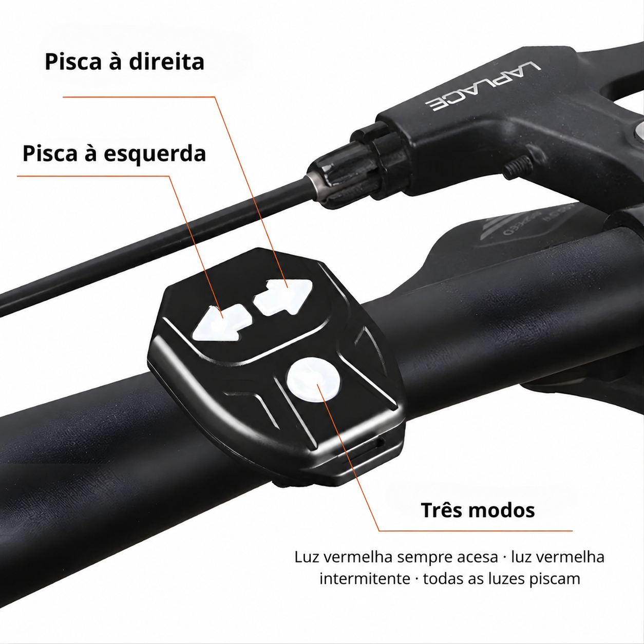 LUZ TRASEIRA PARA BICICLETA COM PISCAS SEM FIOS