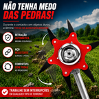 [🎁 4 acessórios incluídos] Cabeça de corte de 6 lâminas em aço manganês