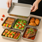 Recipiente de Aço Inoxidável 304 – Conserva o frescor por até 1 mês | 60% DE DESCONTO!