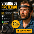 ⚡ A viseira protege o rosto, os olhos e as vias respiratórias durante o trabalho