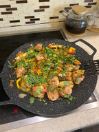 🇵🇹 Frigideira de pedra Maifan antiaderente de 6 camadas compatível com fogões de indução IH