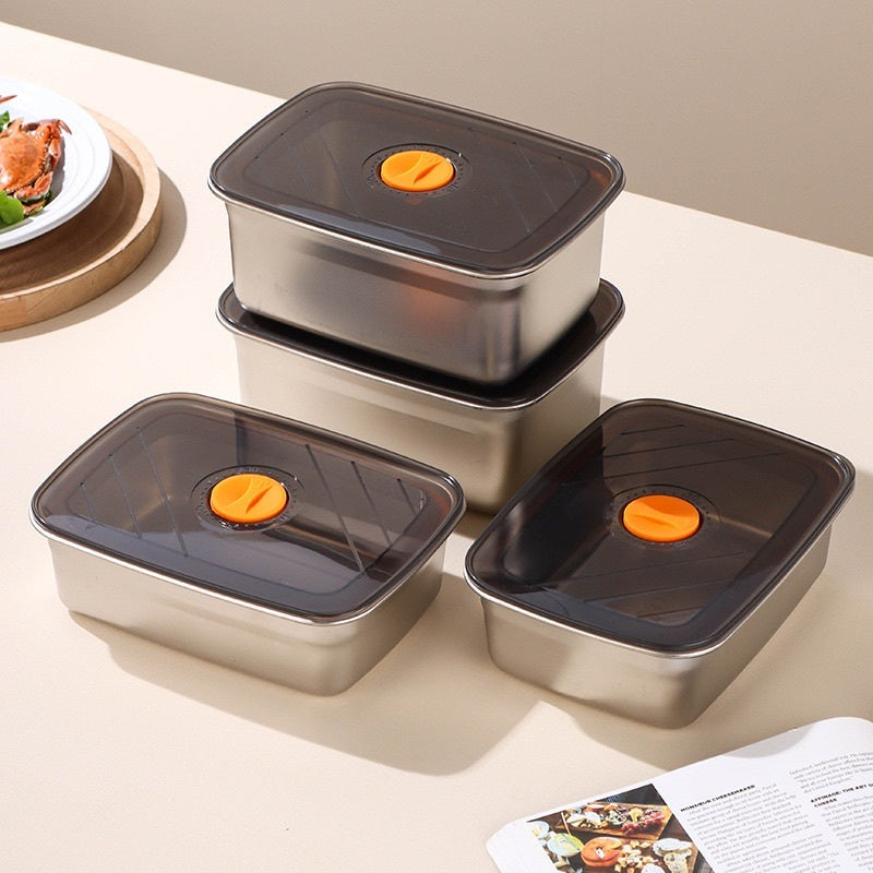 🇵🇹 (6 + 🎁3 GRÁTIS) Caixa para alimentos em aço inoxidável 316