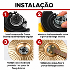 Conjunto de 3 Discos Abrasivos para Madeira – Desbaste, Modelagem e Acabamento