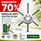 💥70% DE DESCONTO | Cabeça De Roçadora 6 Fios De Aço – Universal