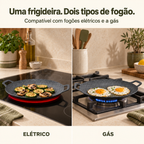 🍳 Frigideira Antiaderente Natural | Pedra Maifan (37 x 32 cm)