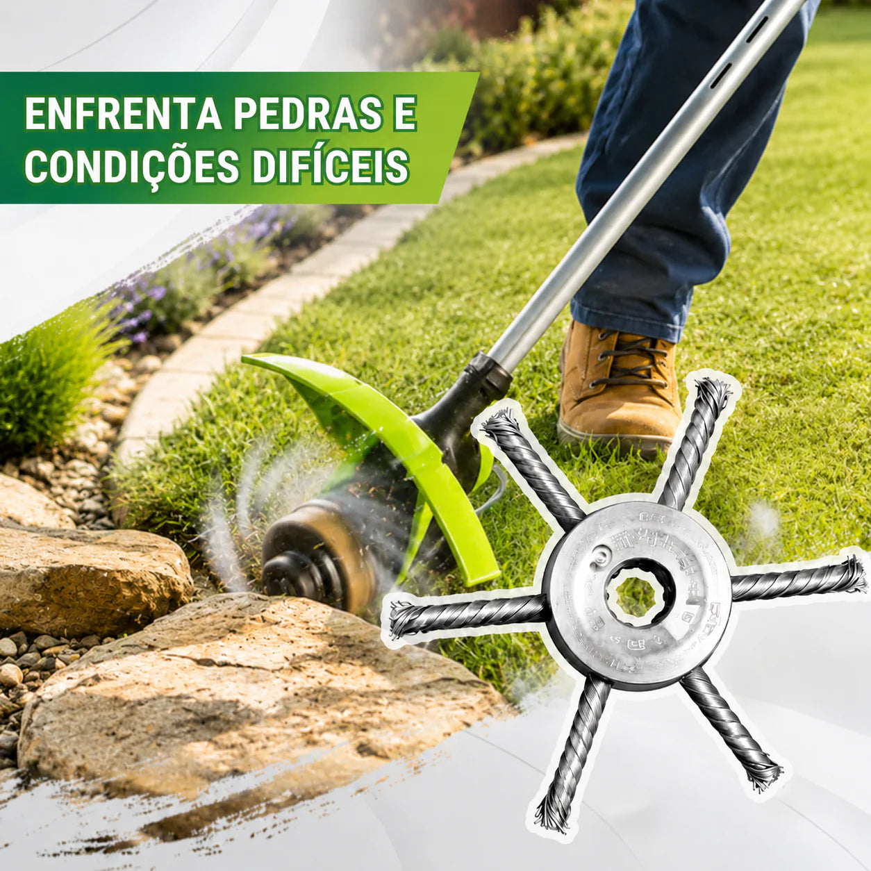 Cabeça Universal para Roçadora — 6 Lâminas em Aço Inoxidável