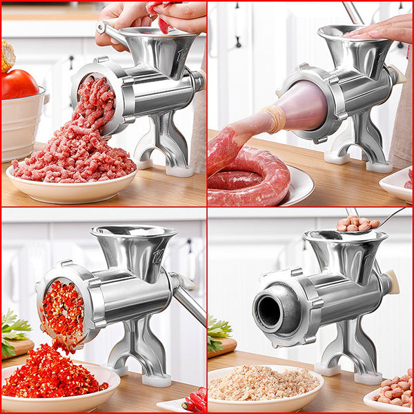 Moedor de Carne Manual com Enchideira — Faz Chouriço em Casa, Sem Esforço