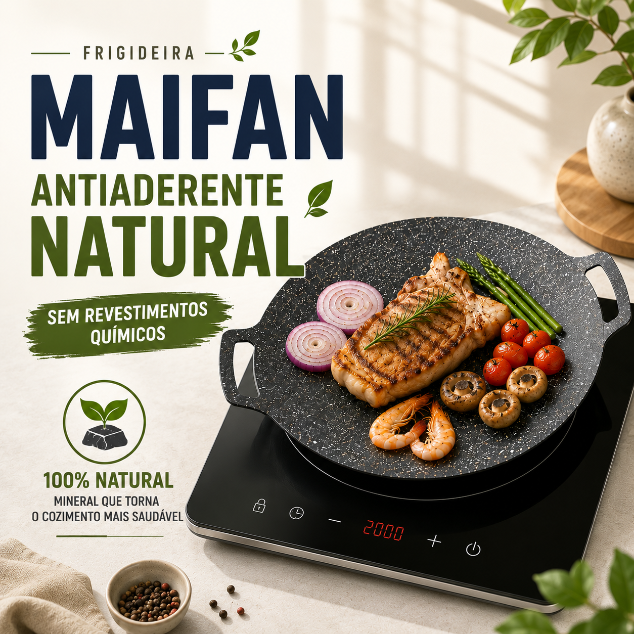 Frigideira de pedra Maifan