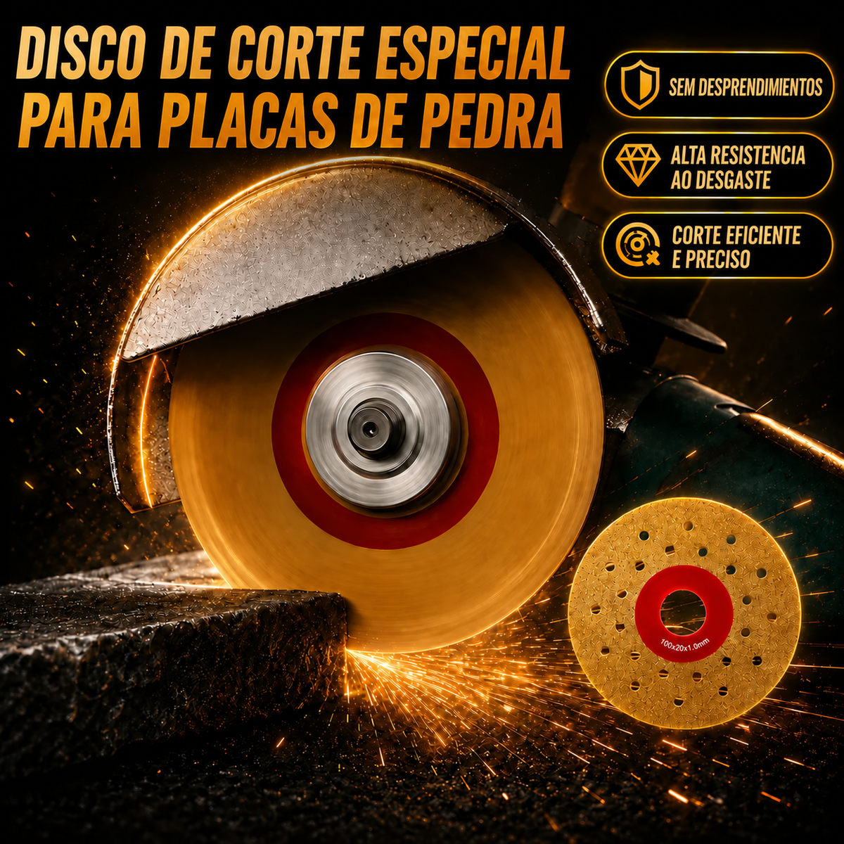 Disco De Corte E Desbaste De Diamante 2 Em 1 Multifuncional Premium