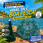 ✨Rede armadilha de pesca dobrável 96 cm | 16 entradas | Água doce