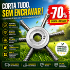✨A cabeça do cortador de relva possui 6 lâminas em aço inoxidável