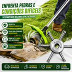 ✨A cabeça do cortador de relva possui 6 lâminas em aço inoxidável