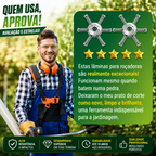 ✨A cabeça do cortador de relva possui 6 lâminas em aço inoxidável