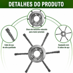 ✨A cabeça do cortador de relva possui 6 lâminas em aço inoxidável
