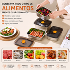 🥗 (6 + 🎁3 GRÁTIS) Caixa para alimentos em aço inoxidável 316