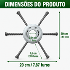 Cabeça Universal para Roçadora — 6 Lâminas em Aço Inoxidável