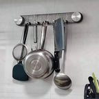 (4+2 grátis)🎁 Suportes de aço inoxidável com 5 ganchos, práticos e capazes de suportar até 25 kg.