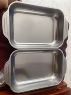 🇵🇹 Bandeja de cozedura direta em aço inoxidável 304 maciço da Alemanha (3,5 Litros)