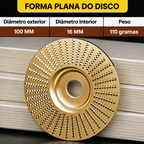 Conjunto de 3 Discos Abrasivos para Madeira – Desbaste, Modelagem e Acabamento