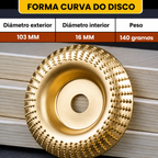 Conjunto de 3 Discos Abrasivos para Madeira – Desbaste, Modelagem e Acabamento