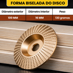 Conjunto de 3 Discos Abrasivos para Madeira – Desbaste, Modelagem e Acabamento