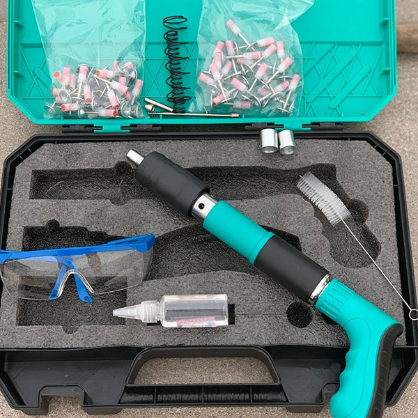 🎁 70% OFF | Pistola de Pregos de Nova Geração para Todos os Tipos de Materiais + 50 Pregos Incluídos