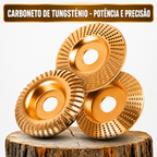 Conjunto de 3 Discos Abrasivos para Madeira – Desbaste, Modelagem e Acabamento